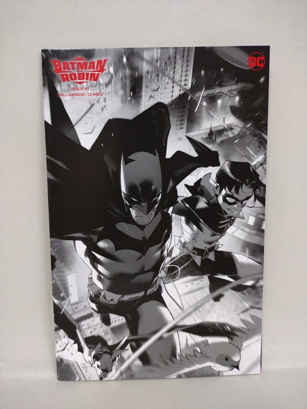 Batman And Robin #3 (2023) DC Comic SIMONE DI MEO Black & White 1:100 Variant NM