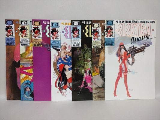 Elektra Assassin (1986) Marvel Comic Lot Set #1 2 3 4 5 7 8 Bill Sienkiewicz
