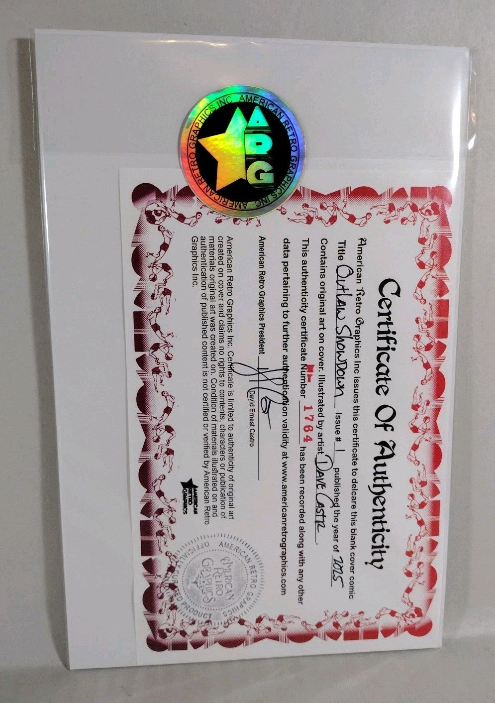 Outlaw Showdown #1 (2025) EC Comic Sketch Variant Cvr W Original Dave Castr Art