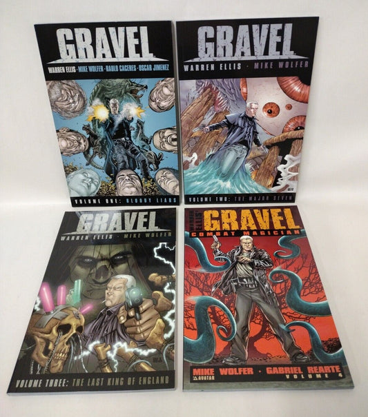 GRAVEL (2009) Warren Ellis COMPLETE Avatar TPB SC Set #1 2 3 4 New