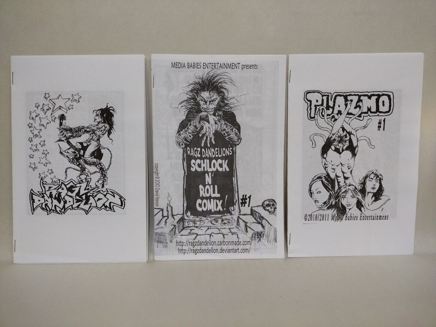 Rags Dandelion Comix 2010 Handmade Horror Comic Ashcan Set Plazmo Schlock N Roll