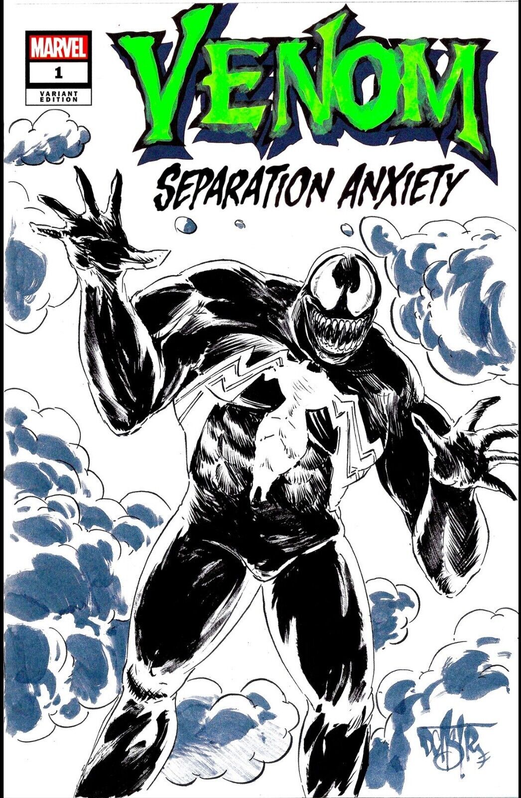 VENOM Separation Anxiety #1 (2024) Marvel Sketch Var W Original Dave Castr Art