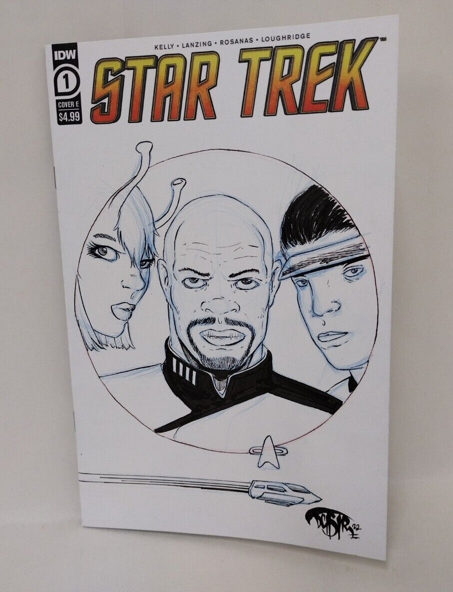 Star Trek 1 (2022) IDW Blank Cover Variant Comic W Original Dave Castr Art ARG