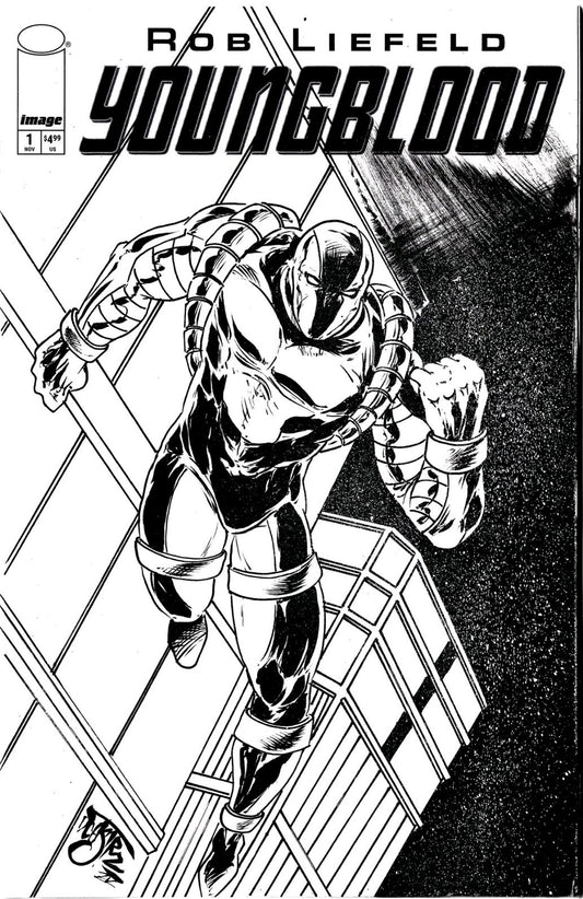 Youngblood #1 (2025) Rob Liefeld Image Sketch Cover Comic W Original DCastr Art