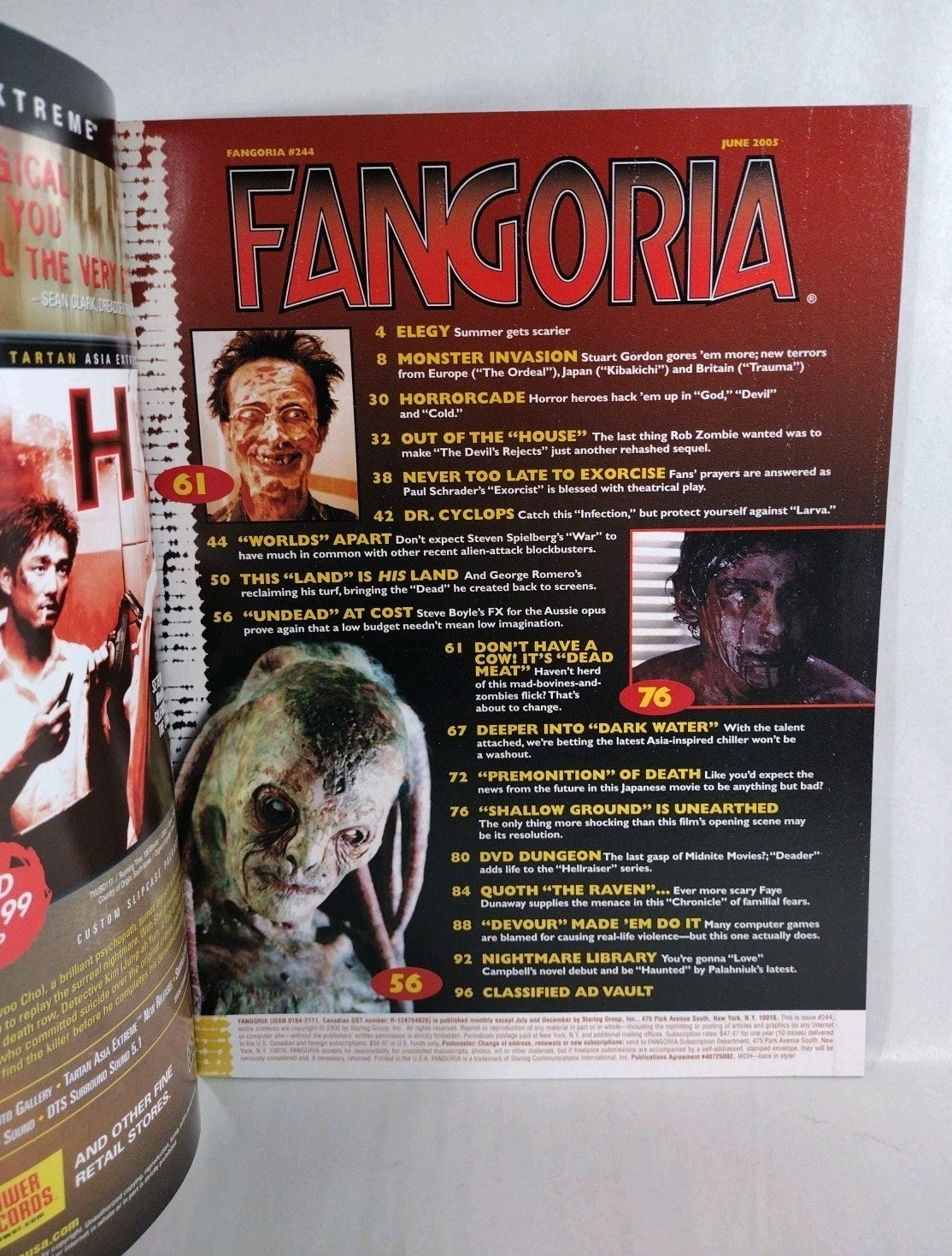 FANGORIA Magazine #244 (2005) Land Of The Dead Dark Water Devils Rejects NM