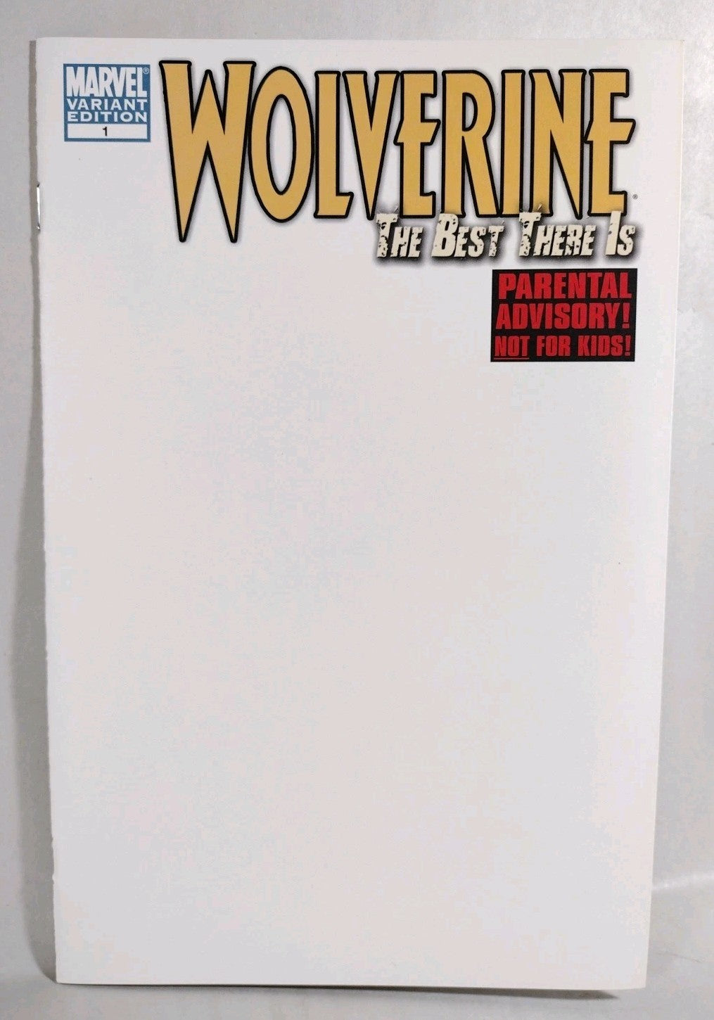Wolverine The Best There Is #1 (2011) Marvel Blank Sketch Variant Cover Comic NM
