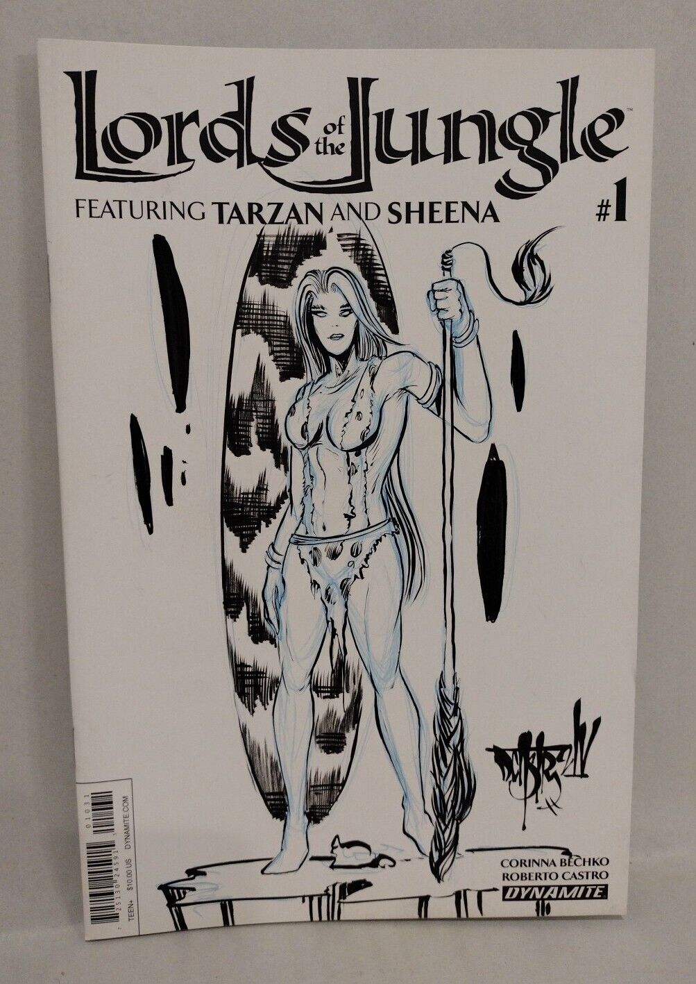 Lords Of The Jungle 1 (2016) Dynamite Sketch Variant Comic W Sheena Original Art