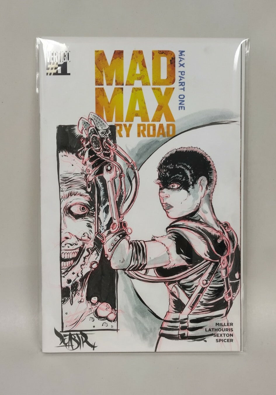 Mad Max Fury Road Max Part 1 #1 Sketch Cover Variant Comic W Original DCastr Art