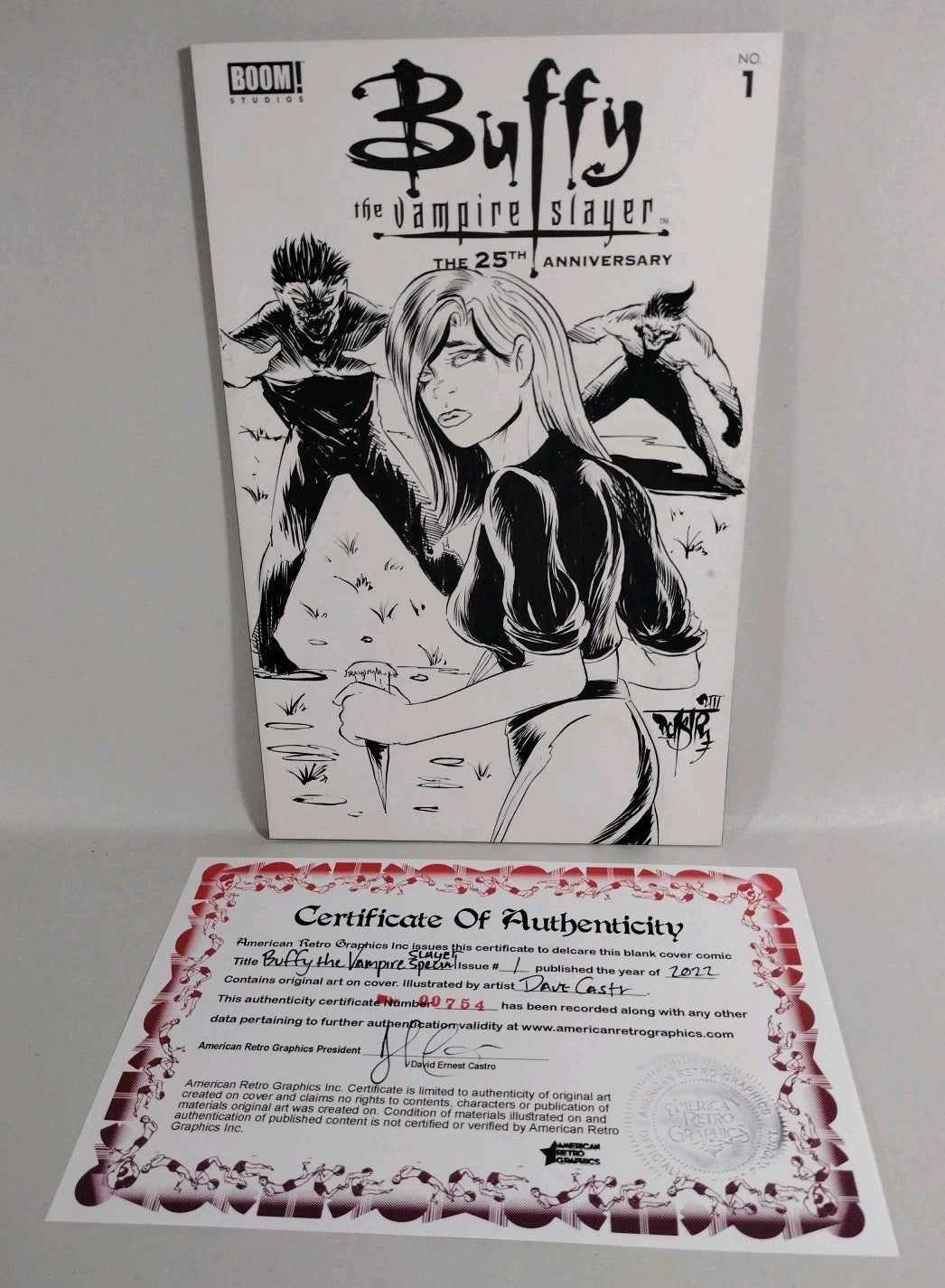 Buffy The Vampire Slayer 25th Anniversary #1 Book Sketch Cover W Original Art