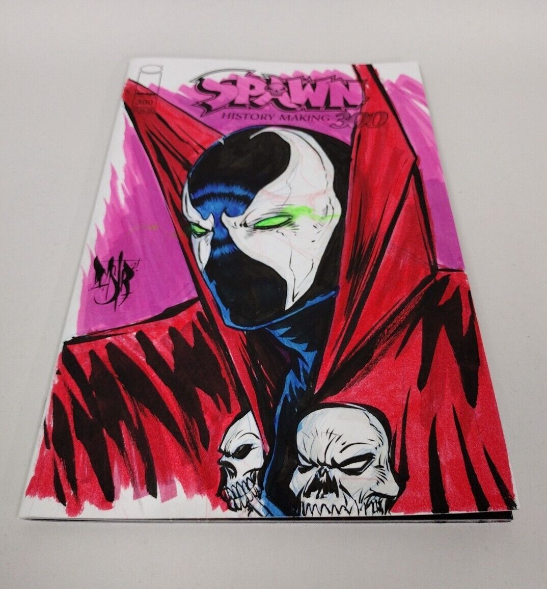 Spawn 300 (2021) Image Blank Sketch Cover Comic W Original Art DCastr 