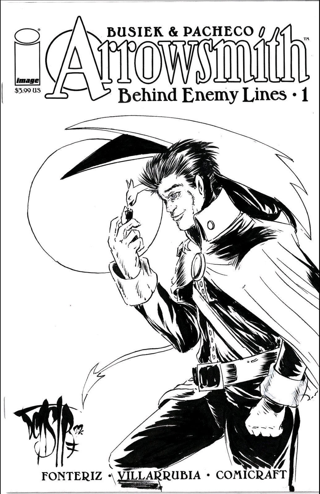 Arrowsmith #1 (2022) Image Sketch Cover Variant Comic W Original Dave Castr Art