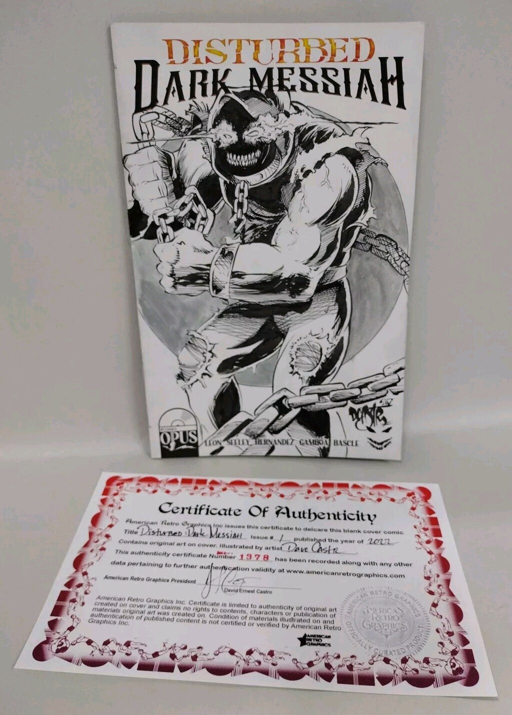 DISTURBED DARK MESSIAH #1 Opus Original Dave Castr Sketch Variant Cover Comic