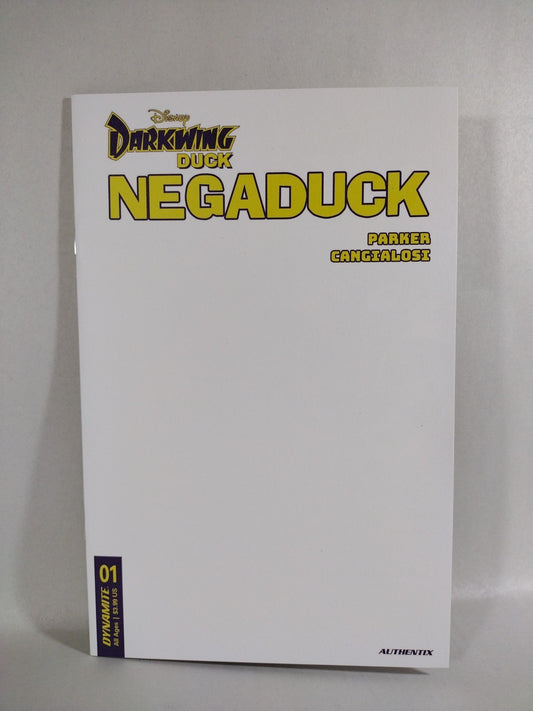 Darkwing Duck Negaduck #1 (2023) Dynamite Blank Sketch Cover Variant Comic VF-NM