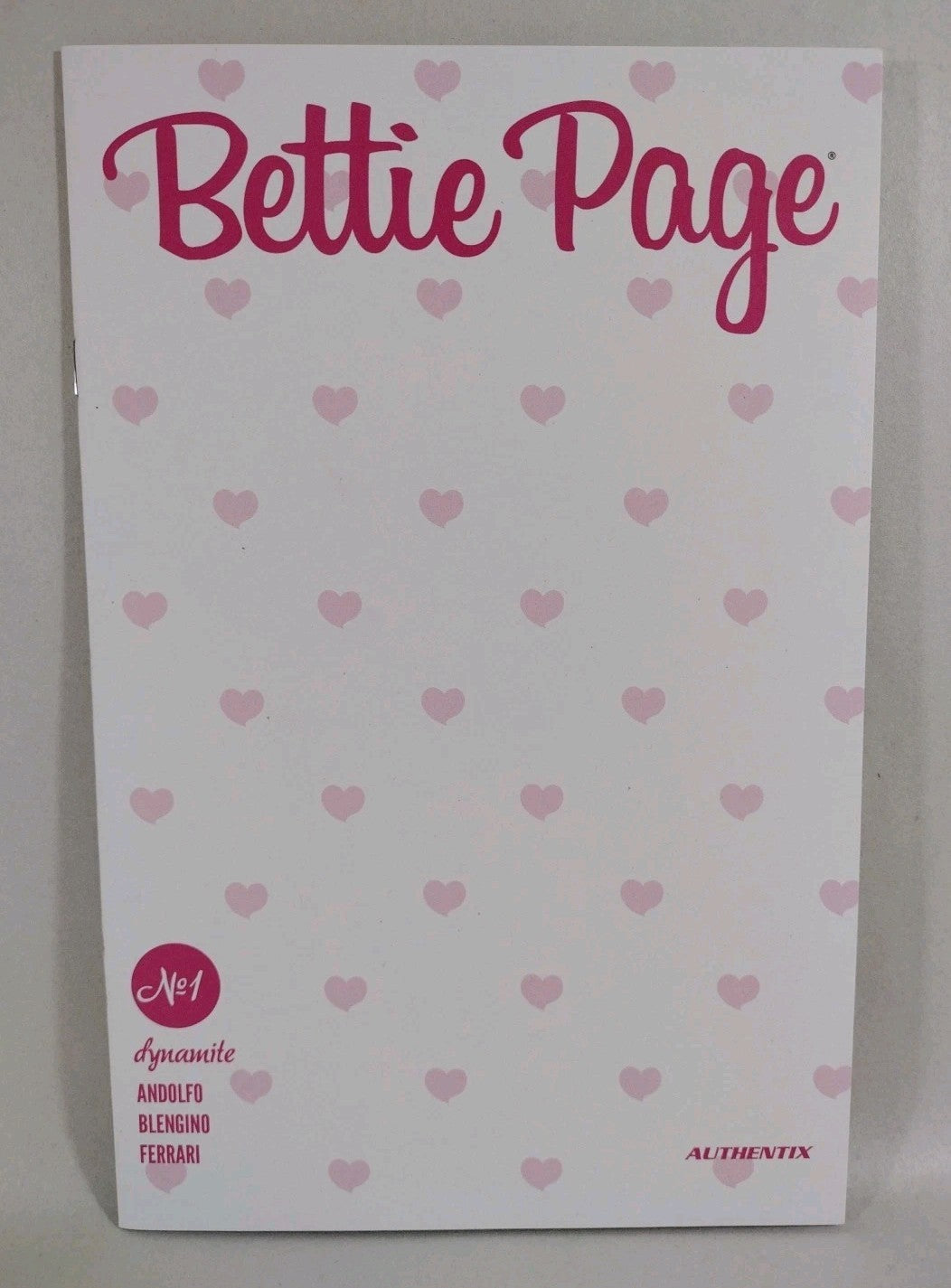 Bettie Page #1 (2023) Dynamite Vol 6 Comic Heart Blank Sketch Variant Cover S NM