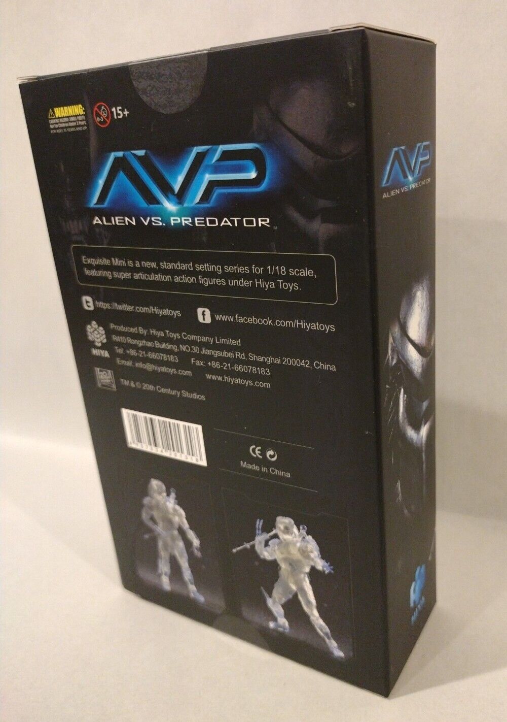 Alien vs Predator AVP Invisible Scar 1:18 Scale 4in Acton Figure HIYA Toys New