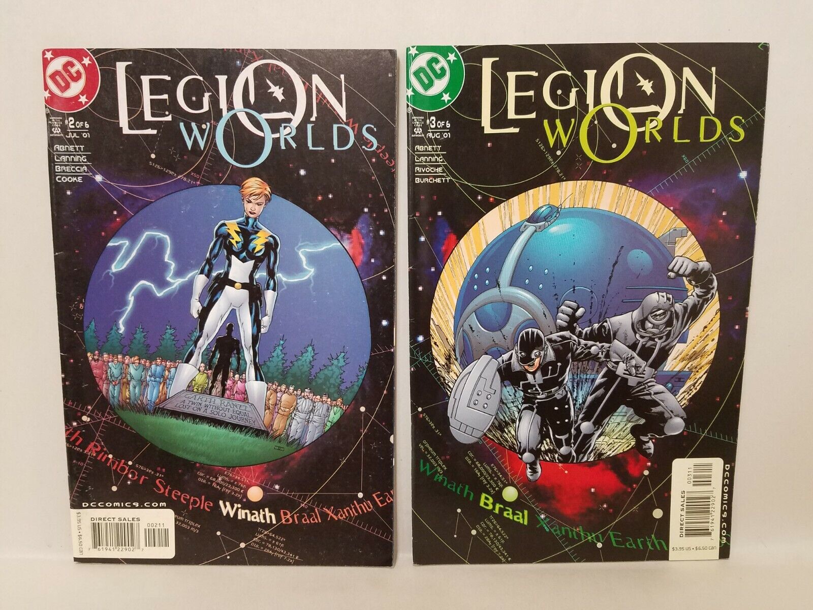 Legion Worlds (2001) DC Comic Lot Set #2 3 4 5 6 Last issue Abnett & Lanning 