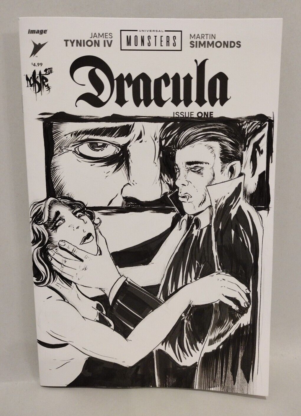 Universal Monsters DRACULA #1 (2023) Image Comics Sketch Variant W Original Art 