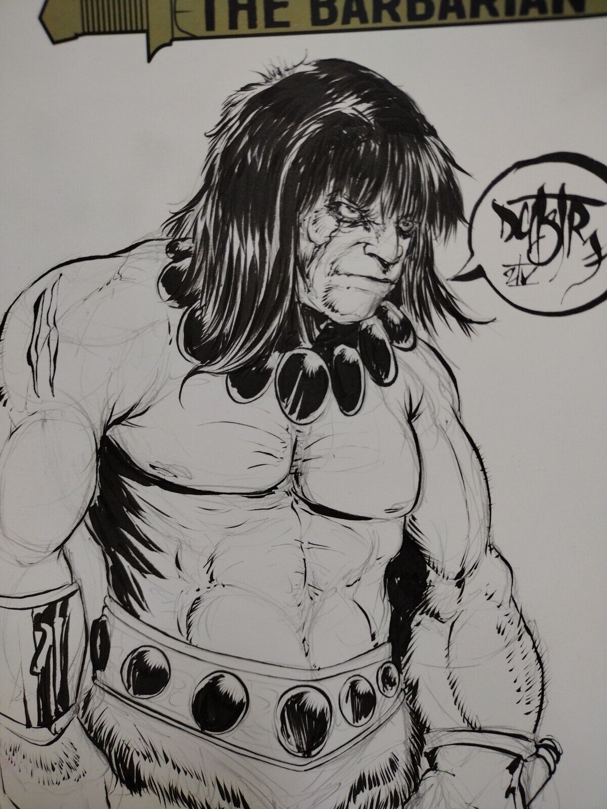 Conan The Barbarian 1 (2021) Blank Variant Marvel Comic Original DCastr Art COA