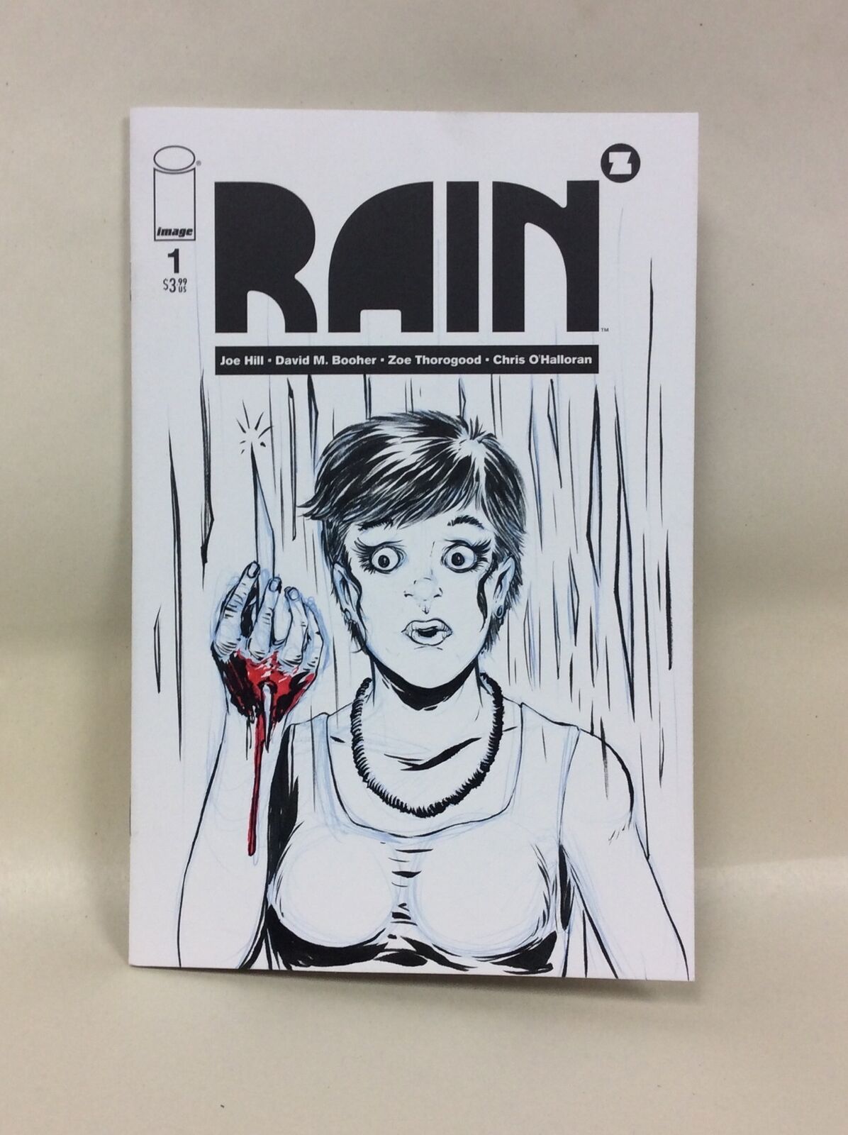 Rain #1 (2022) Blank Cover Variant Comic W Original Art DCastr COA 292