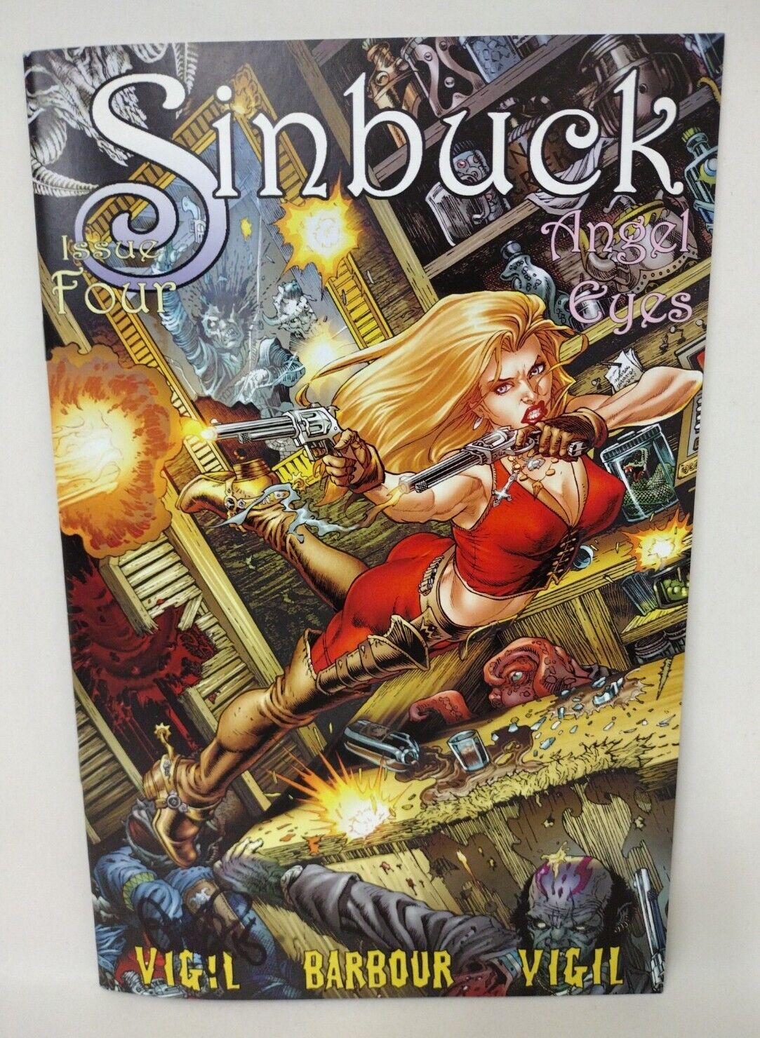 Gunfighters In Hell: Sinbuck #4 (2014) Angel Eyes Signed Joe Tim Vigil NM