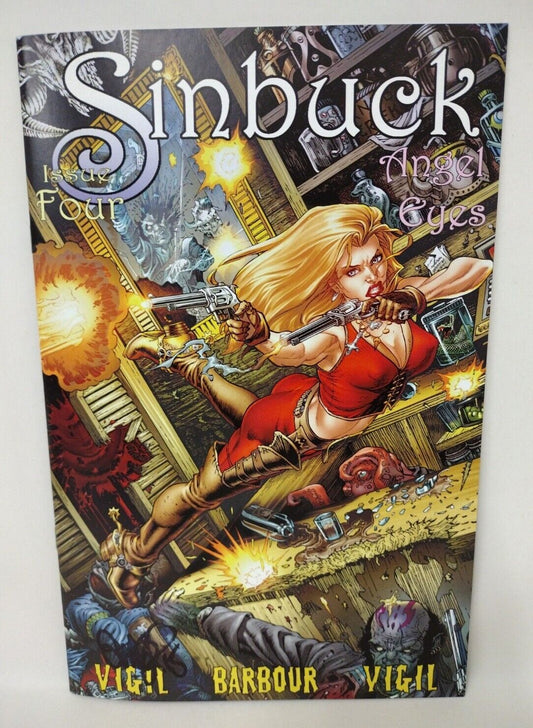 Gunfighters In Hell: Sinbuck #4 (2014) Angel Eyes Signed Joe Tim Vigil NM