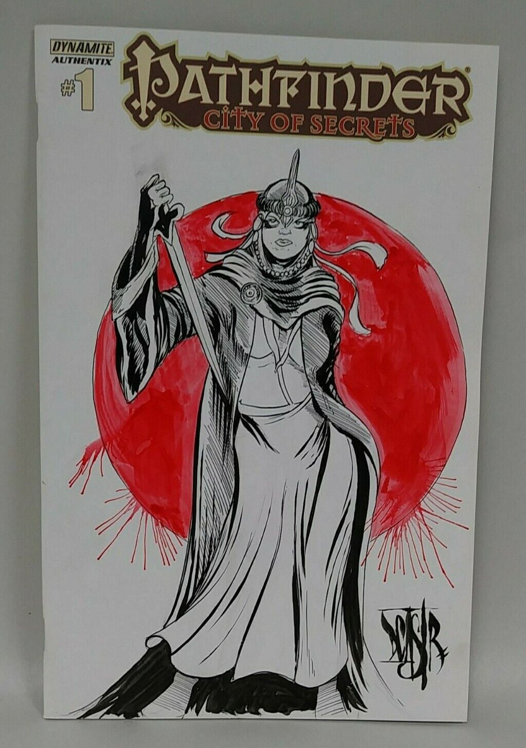 Pathfinder City of Secrets 1 (2014) Blank Cover Comic W Original Art ARG COA 152