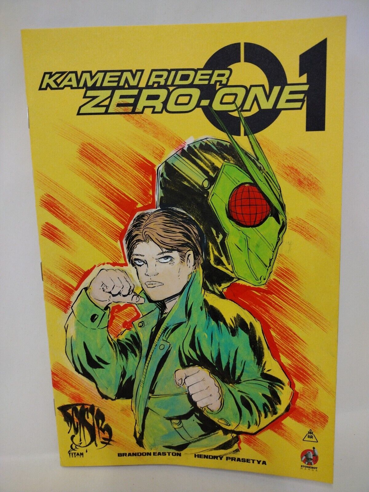 Kamen Rider Zero One #1 (2022) Titan Blank Cover Comic w Original