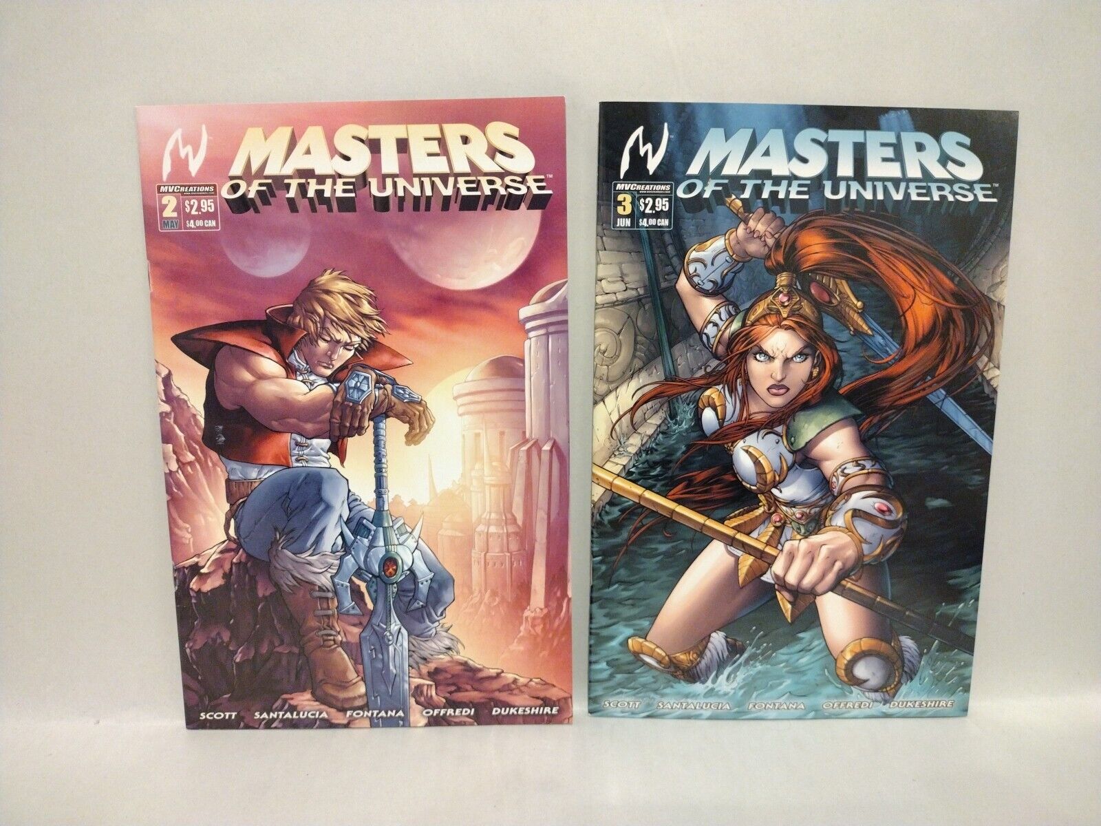 Masters of the Universe (2004) MVCreations Comic Set #2 3 Prince Adam Teela