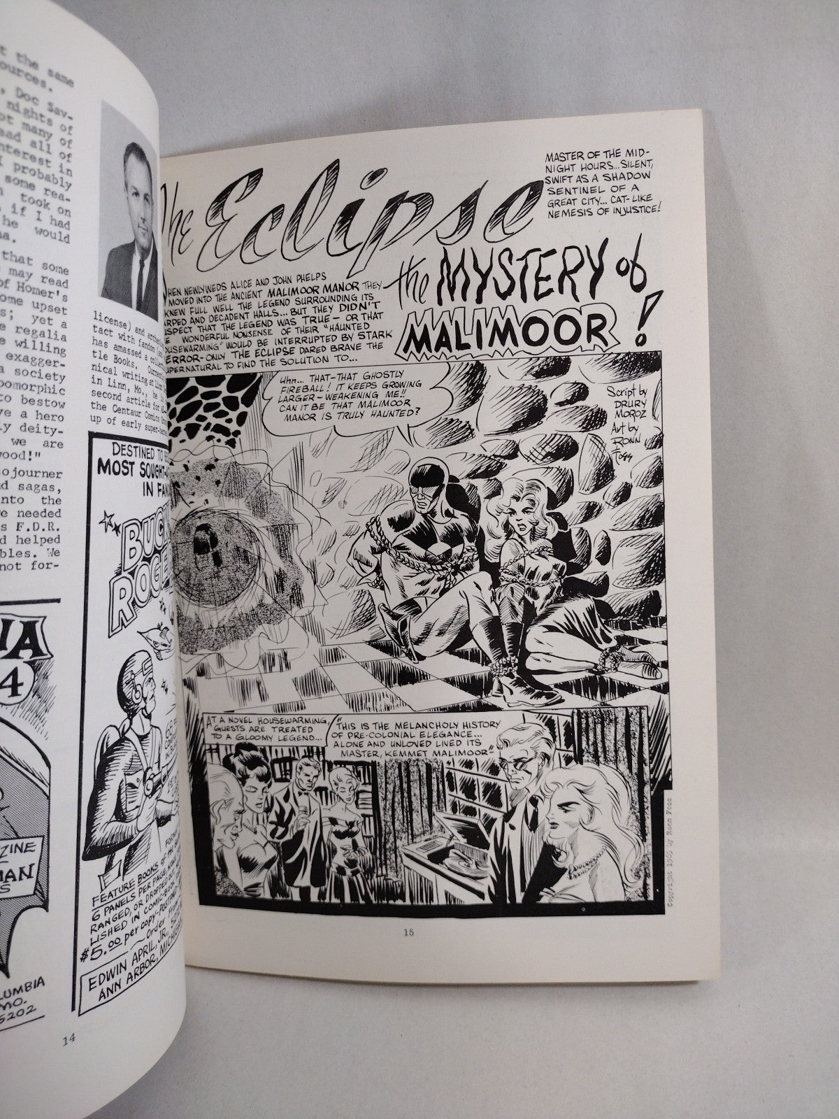 Alter Ego #8 (1965) Biljo White Black Hawk Cover Silver Age Fanzine The Eclipse 