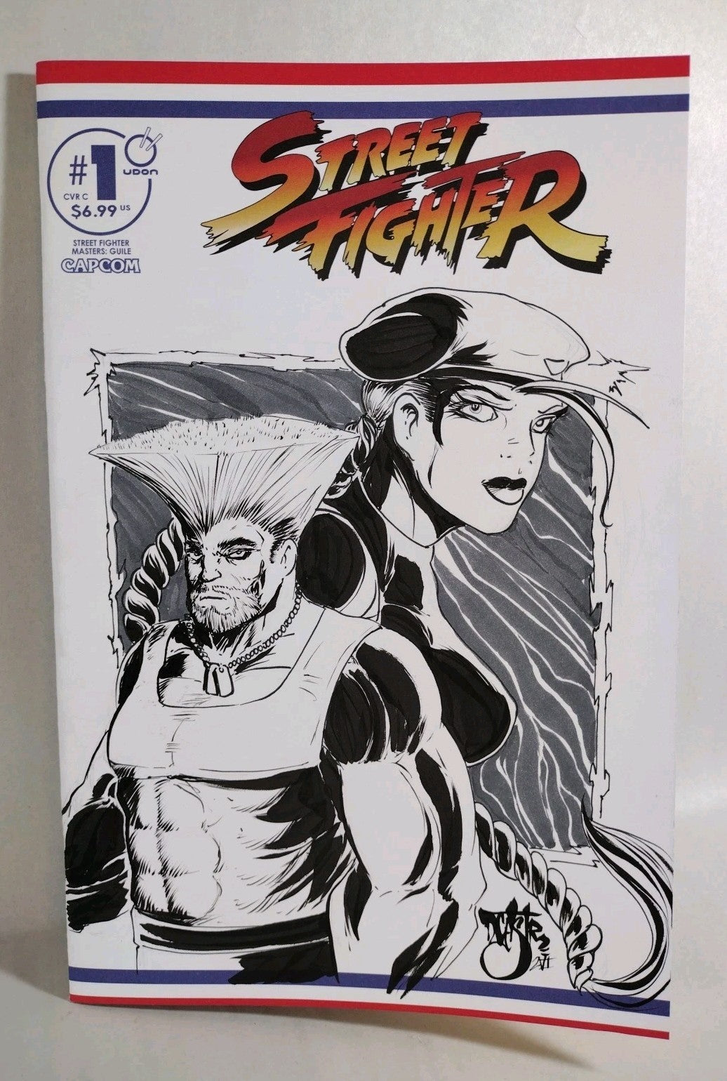 Street Fighter Masters Guile 1 (2026) Udon Capcom Sketch Cover W Original Art