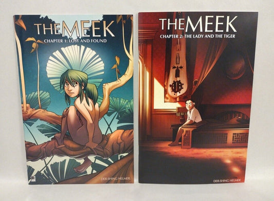 The Meek (2010) 4DE Comic Lot Set #1 & 2 Signed W Sketch Der-shing Helmer