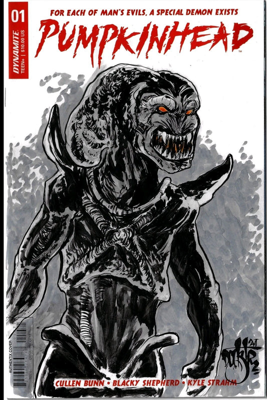 Pumpkinhead #1 (2018) Dynamite Comic Sketch Cover Var W Original Dave Castr Art