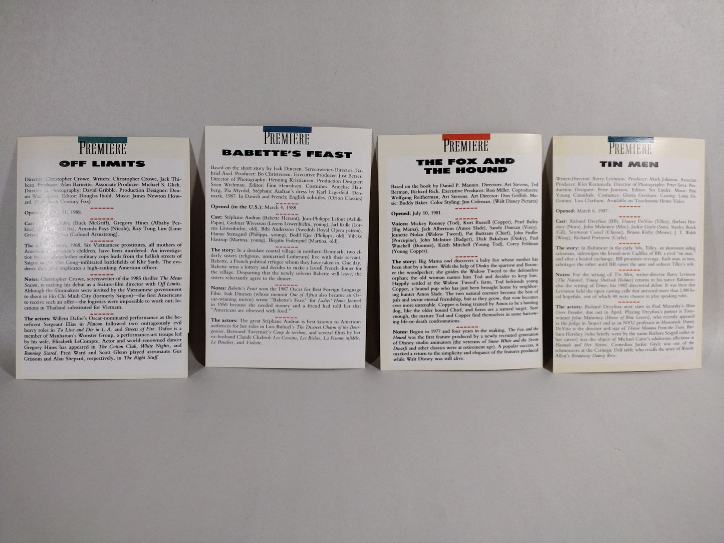 Premiere Magazine Movie Poster Card Insert Collection Lot Of 18 Hellrasier