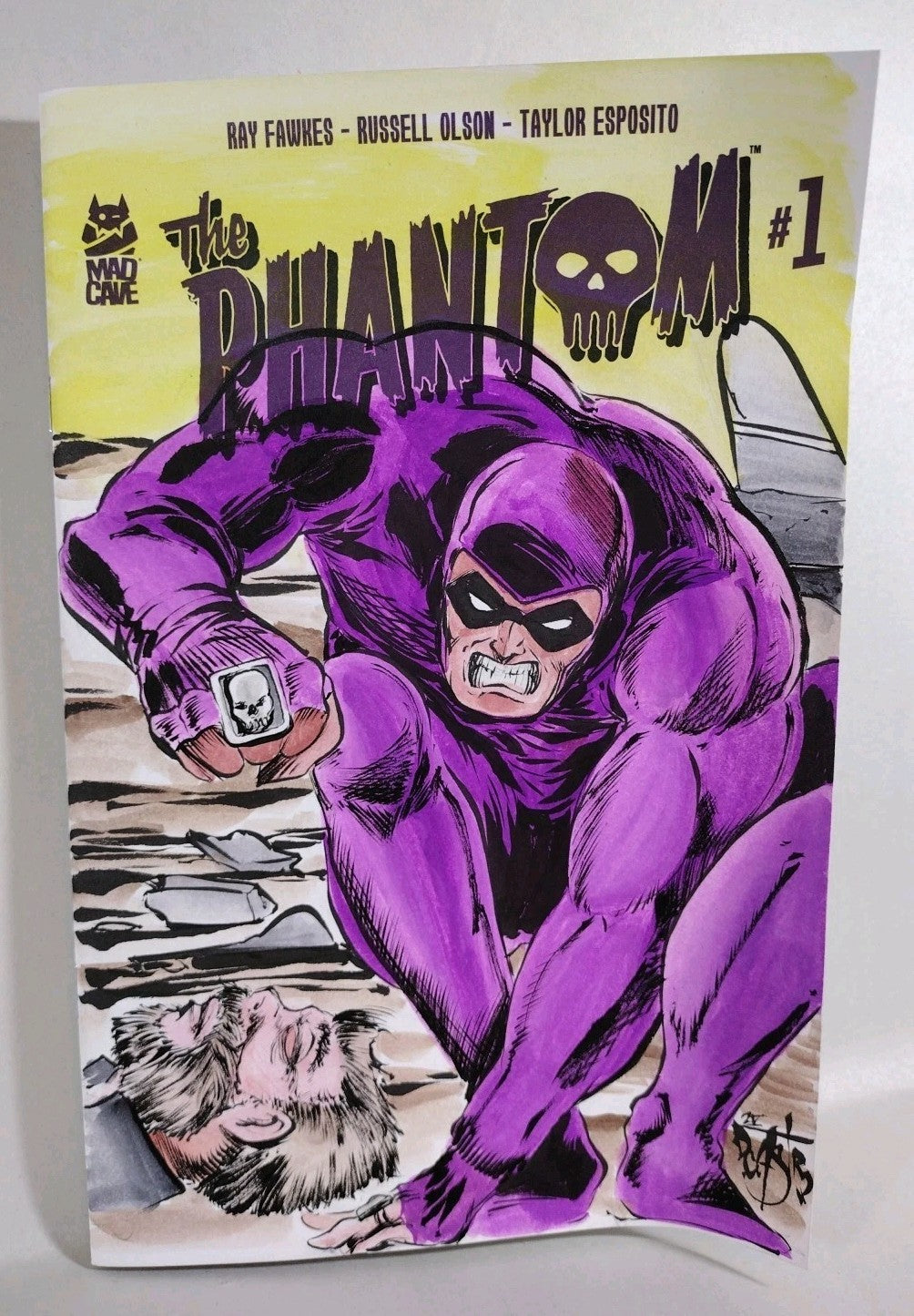 Phantom #1 (2025) Mad Cave Sketch Cover Variant Comic W Original Dave Castr Art