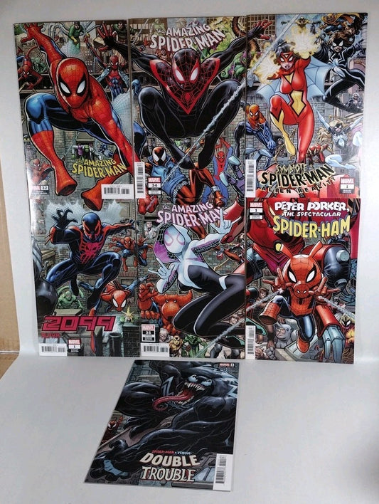 Spider-Man (2020) Marvel Comic Connecting Puzzle Variant Set Amazing 2099 Symbio