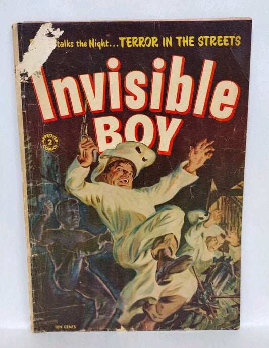 Invisible Boy #2 (1954) Approved Comics Saunders cvr Siegel Golden Age