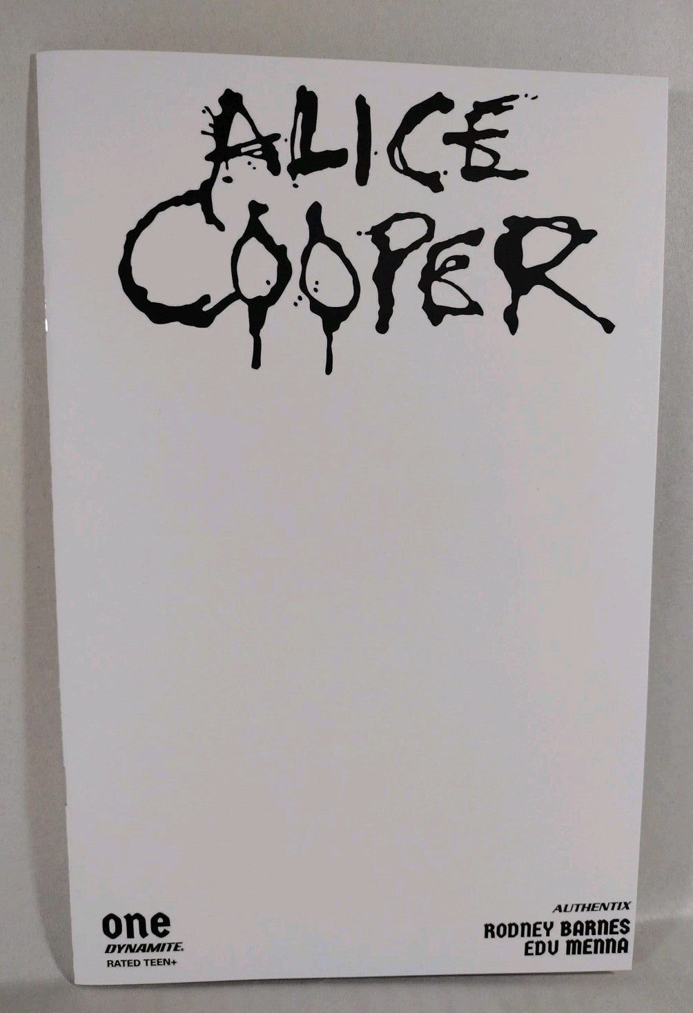 Alice Cooper #1 (2023) Dynamite Comic Blank Sketch Cover New, NM