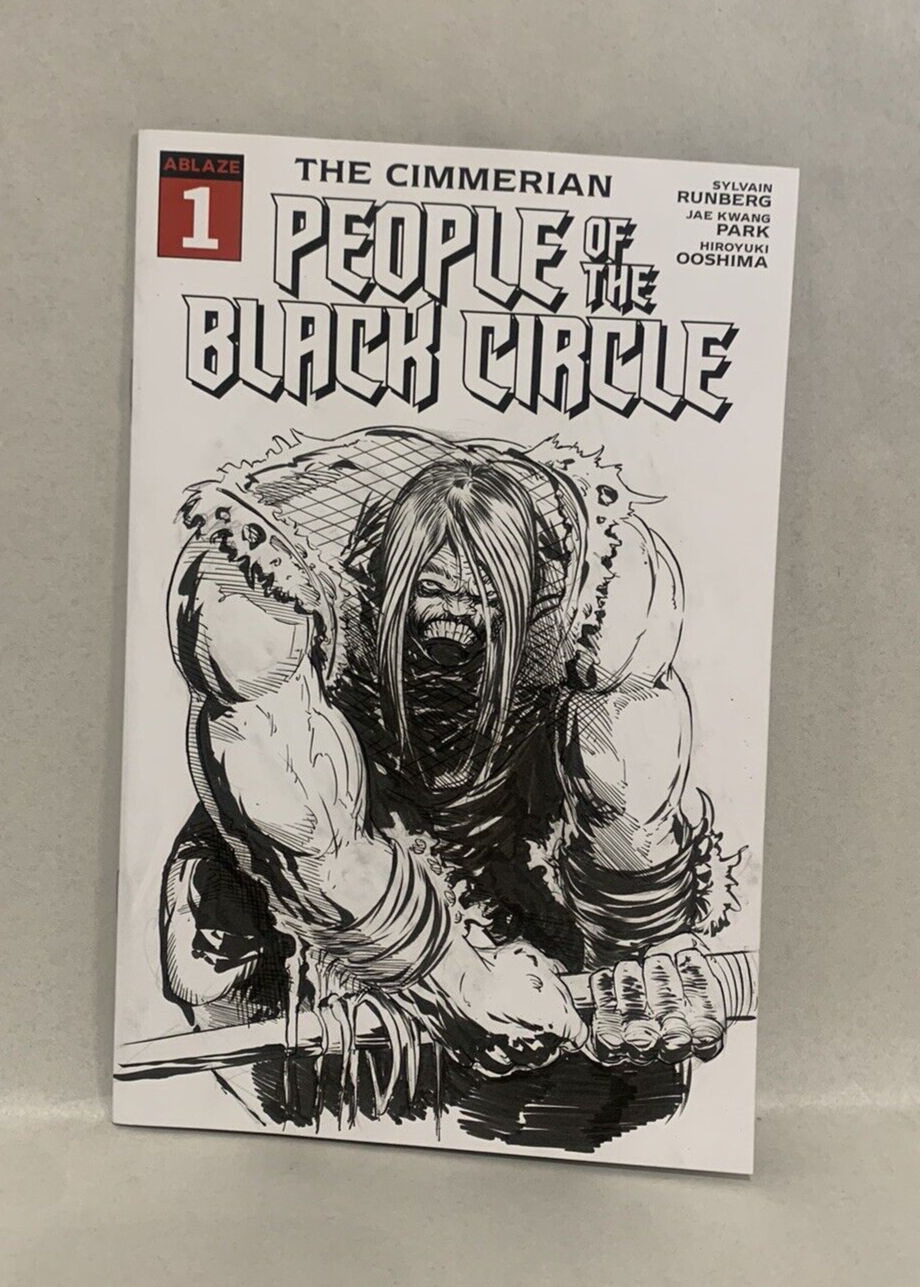 Cimmerian People of Black Circle #1 Blank Variant Cover Comic W Original Art