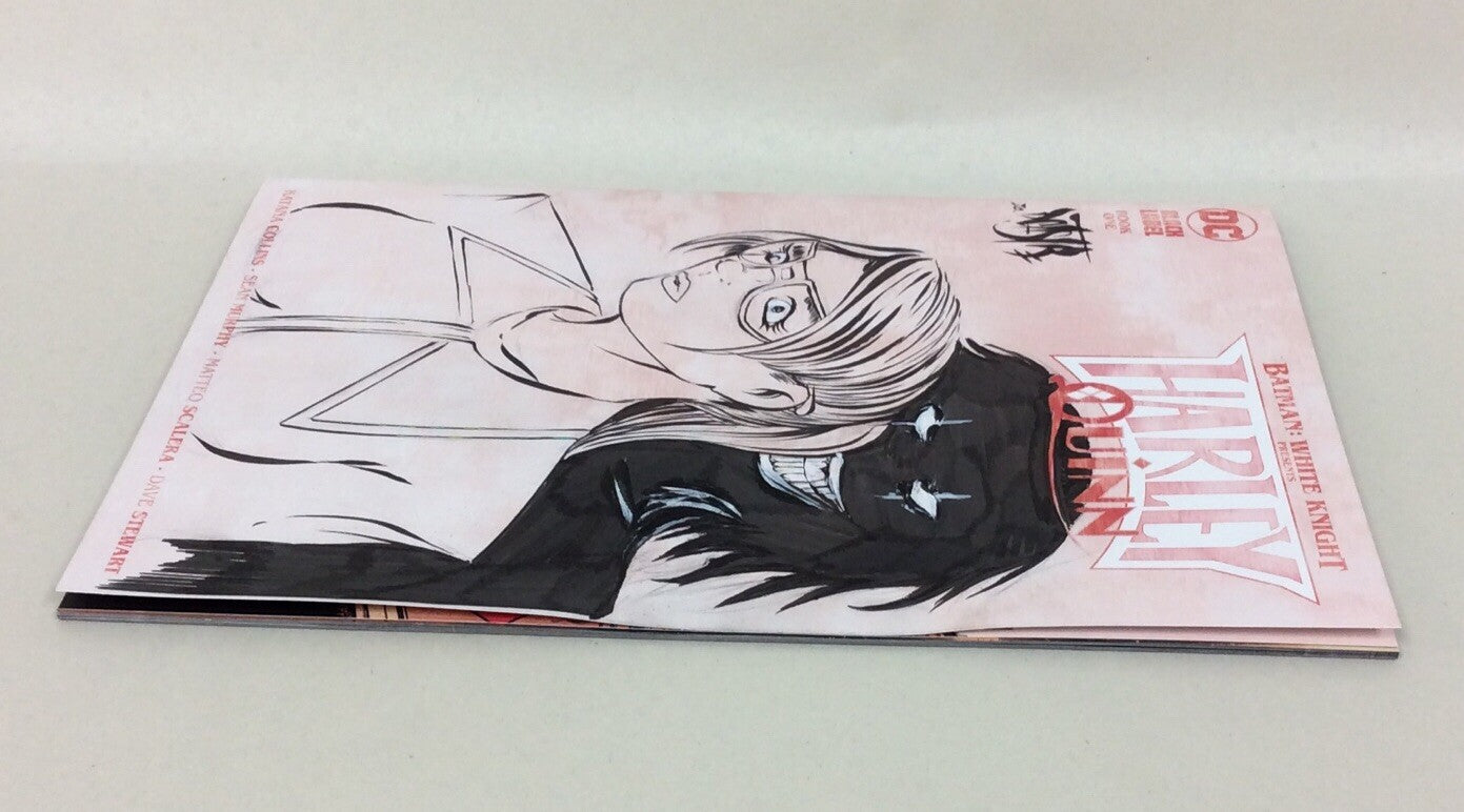 Batman White Knight Harley Quinn # 1 Sketch Cvr Var Comic W Original DCastr Art 
