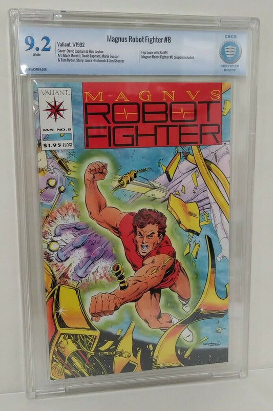 Magnus Robot Fighter (1992) 8 CBCS 9.2 Rai 4 Flipbook W Coupon Valiant Comic