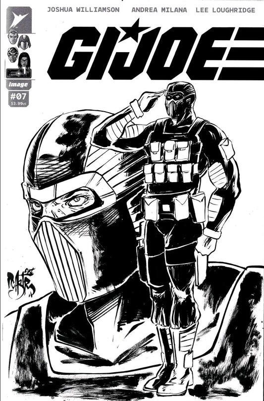 GI Joe #7 (2025) Image Sketch Cover Var Comic W Original DCastr Beach Head Art