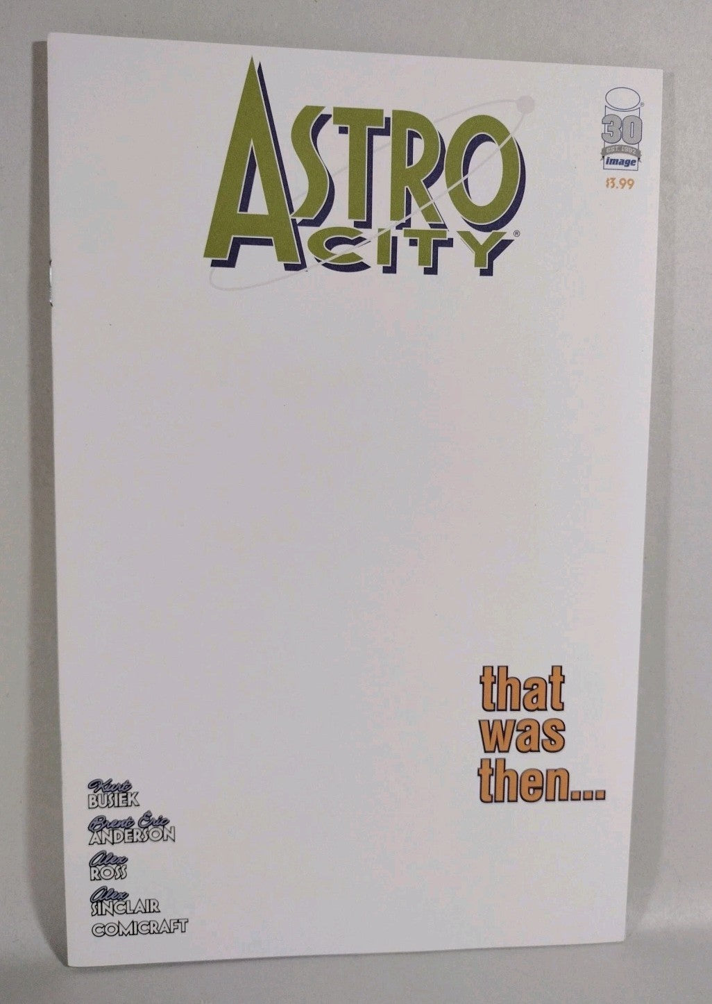 Astro City That Was Then #1 (2022) Image Comic Blank Sketch Cover Variant Comic