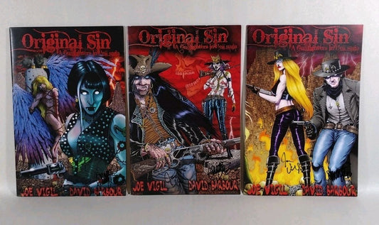 Original Sin (2012) Complete Wild Angels Comic Set #1 2 3 Signed Joe Tim Vigil