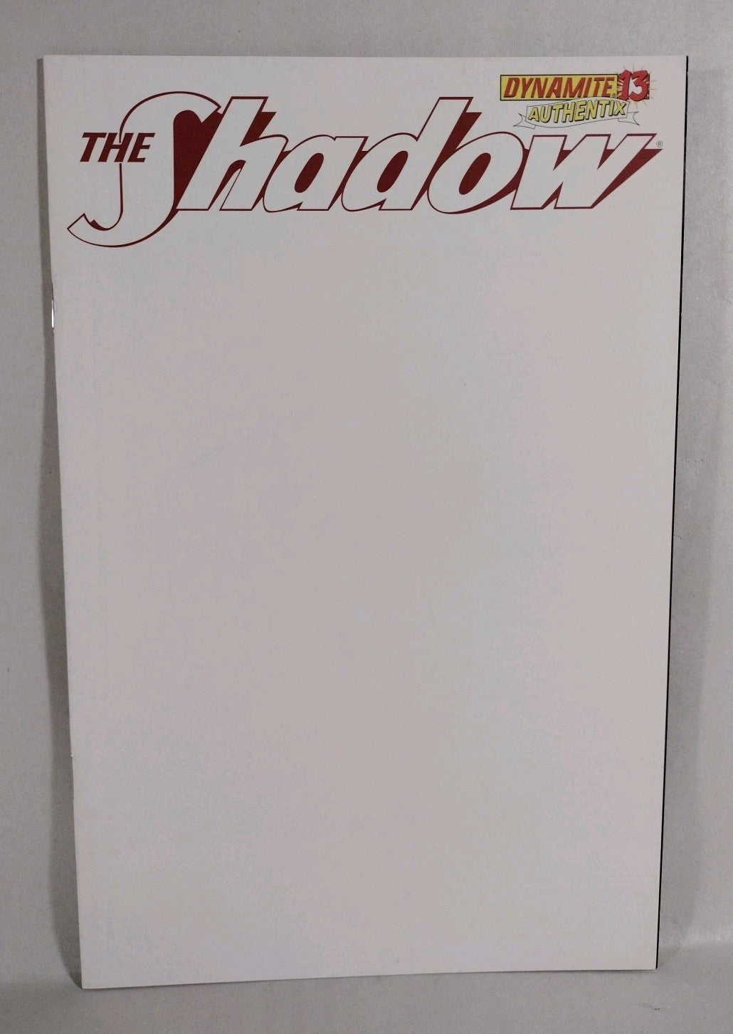 The Shadow #13 (2013) Dynamite Authentix Blank Sketch Variant Cover Comic New NM