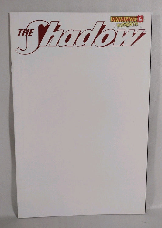 The Shadow #13 (2013) Dynamite Authentix Blank Sketch Variant Cover Comic New NM