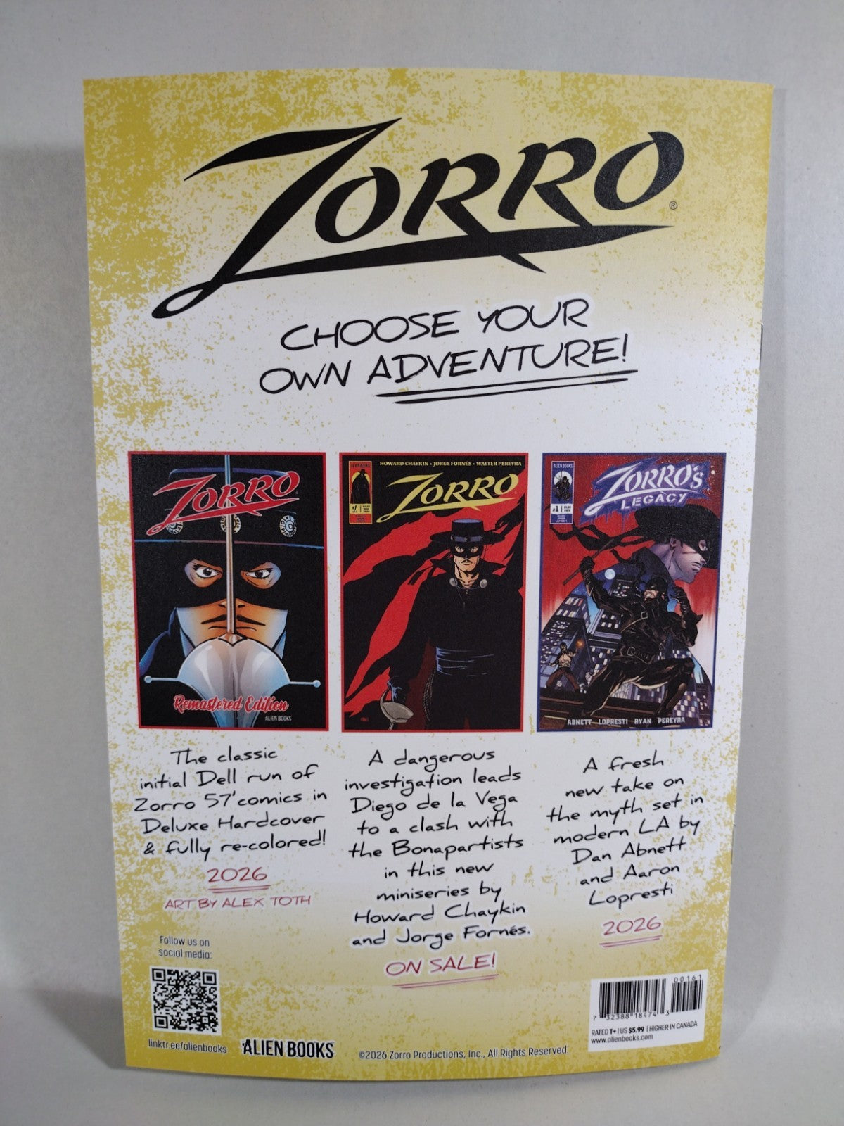 Tarzan Beyond #1 (2026) Alien Books Sketch Cover W Original Dave Castr Art