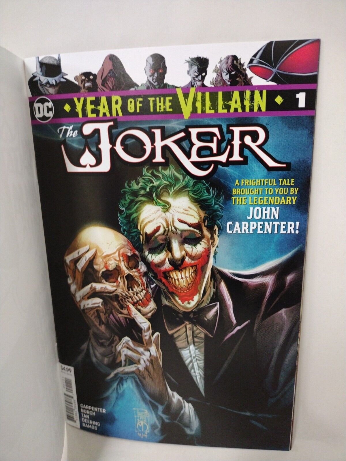 Year Of The Villain Joker 1 (2019) DC Blank Cover Variant Comic W Original Art