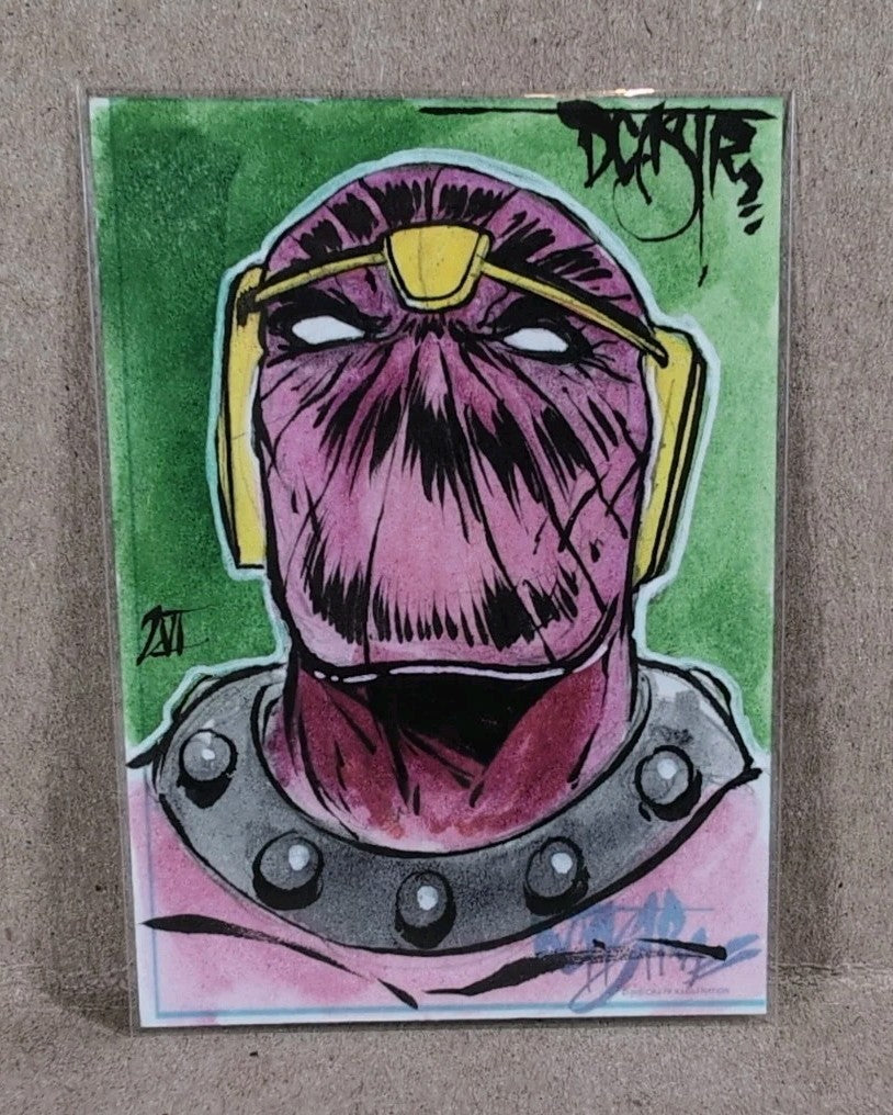 Dave Castr Crusin (2025) OAC Sketch Card W Original Marvel Baron Zemo Art ACEO