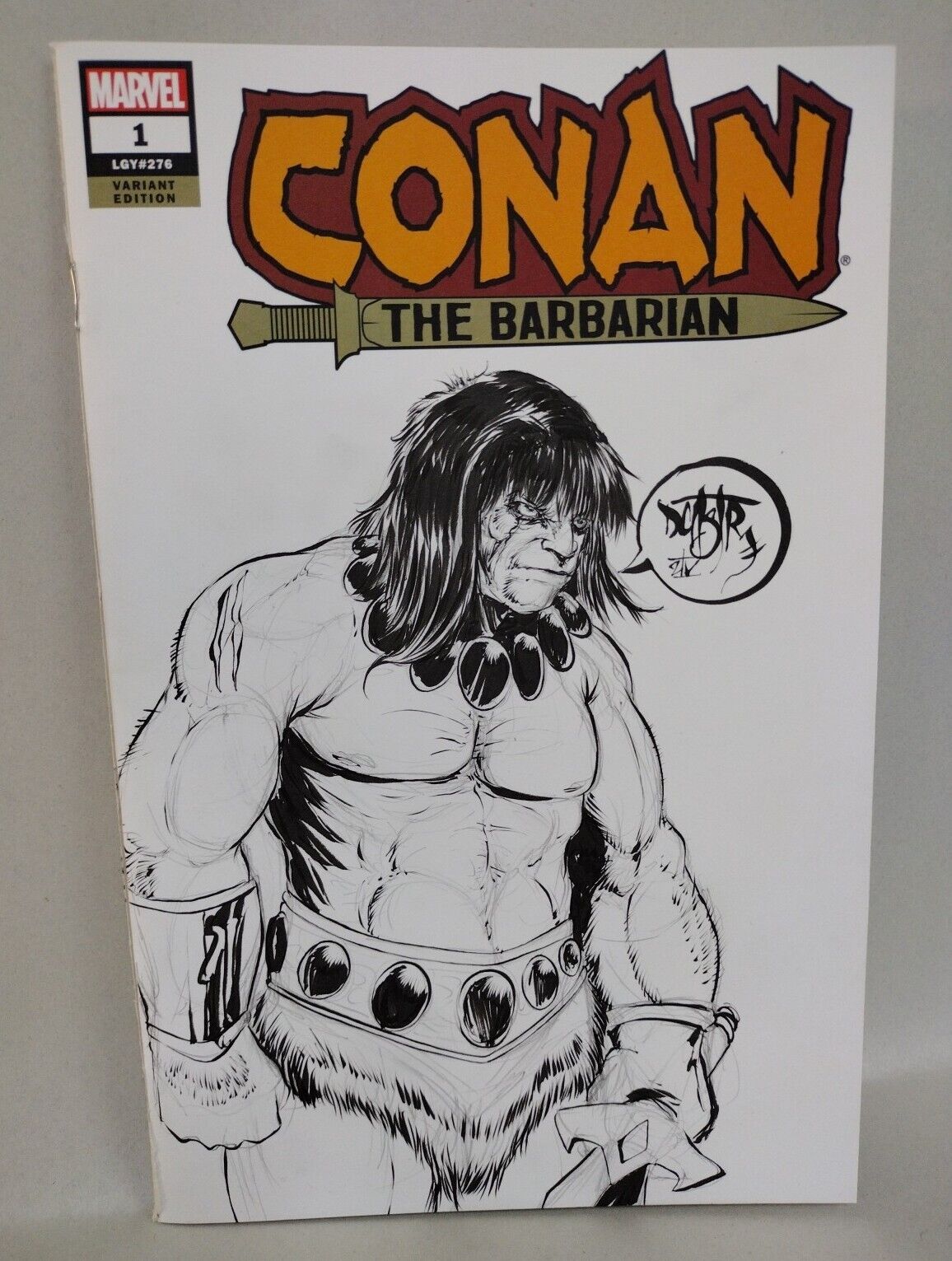 Conan The Barbarian 1 (2021) Blank Variant Marvel Comic Original DCastr Art COA