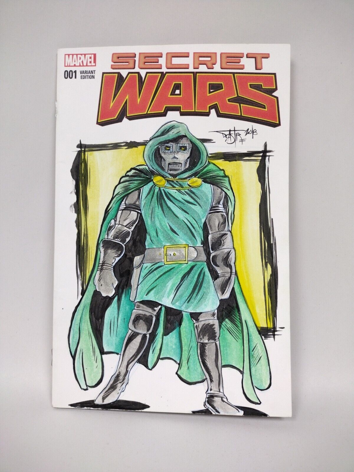 Secret Wars #1 Blank Variant Comic Marvel (2015) Original Doctor Doom DCastr Art